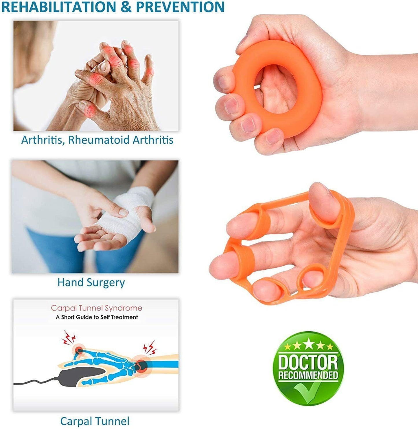 Finger and Hand Strengthening Resistance Band for Forearm and Grip Training