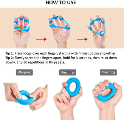 Finger and Hand Strengthening Resistance Band for Forearm and Grip Training
